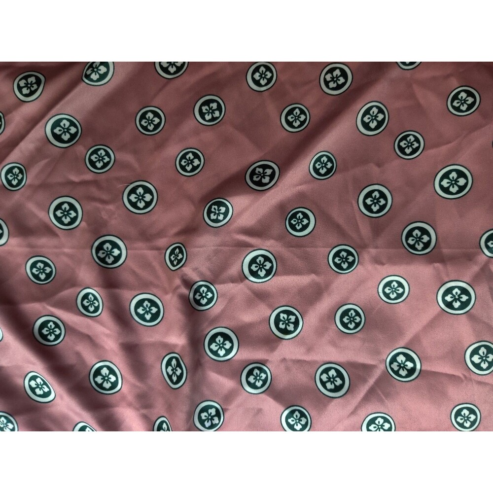 Satin Scarf Mauve Geometric Floral Measures 40 X40